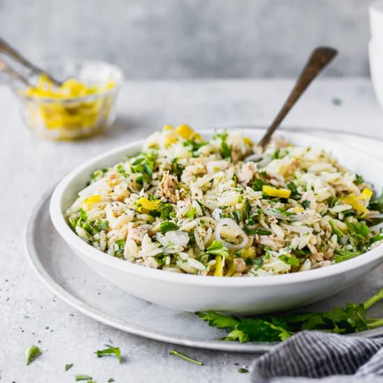 Super Simple Tuna Orzo Salad