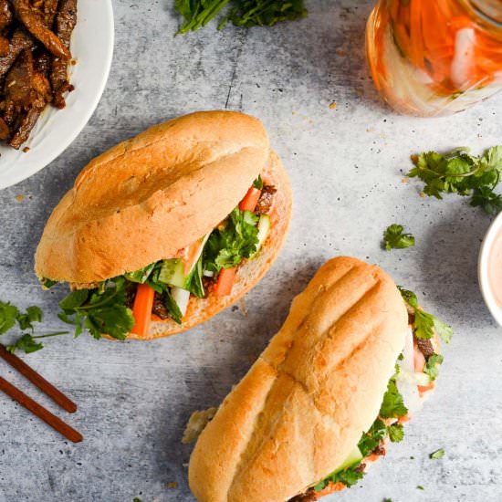 Lemongrass Beef Banh Mi