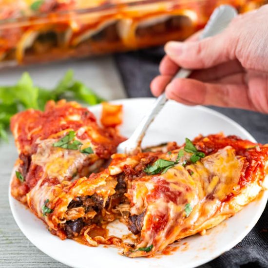 Chicken and Sausage Enchiladas