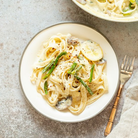 Vegan lemon Asparagus Pasta