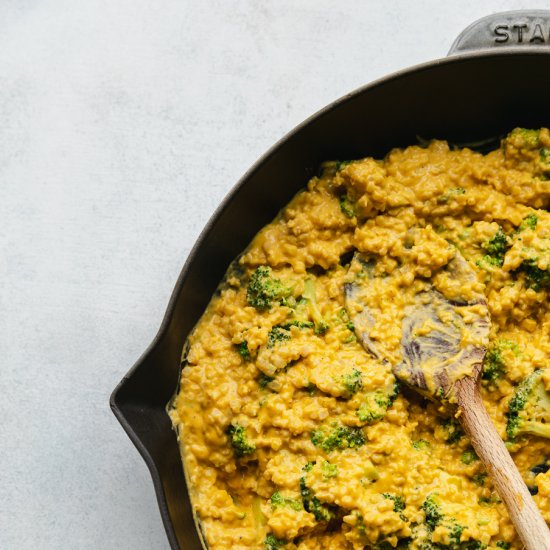 Vegan Broccoli Cauliflower Skillet