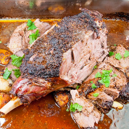 Roast Lamb Marrakesh Style