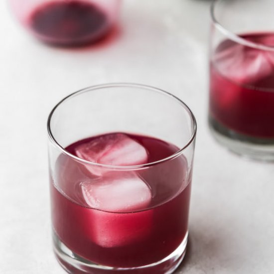 hibiscus gin sour