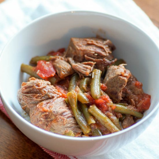 Instant Pot Lamb and Green Beans