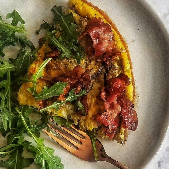 Mushroom Frittata and Arugula Salad