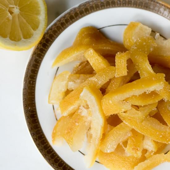 Candied Lemon Cardamom Peel