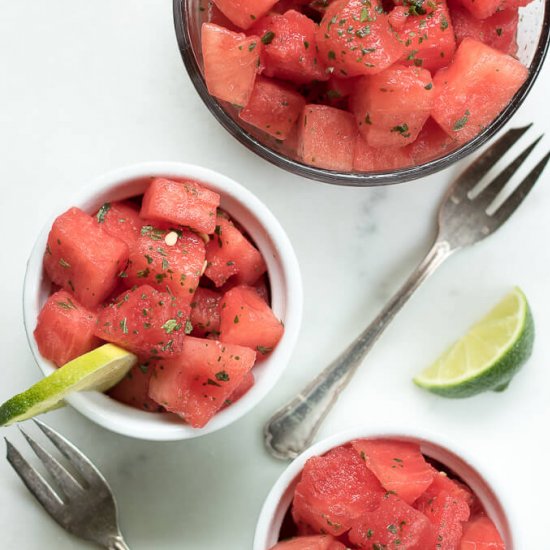 Watermelon Lime Mint Salad