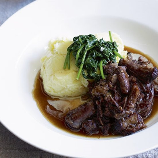 Beef with braised oxtail and potato