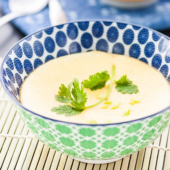 Chinese savory steamed egg custard