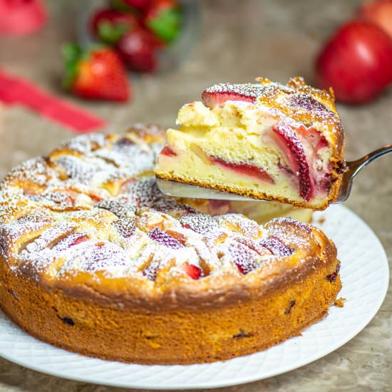 Strawberry Apple Cake