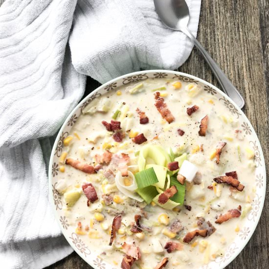 Leek and Corn Chowder