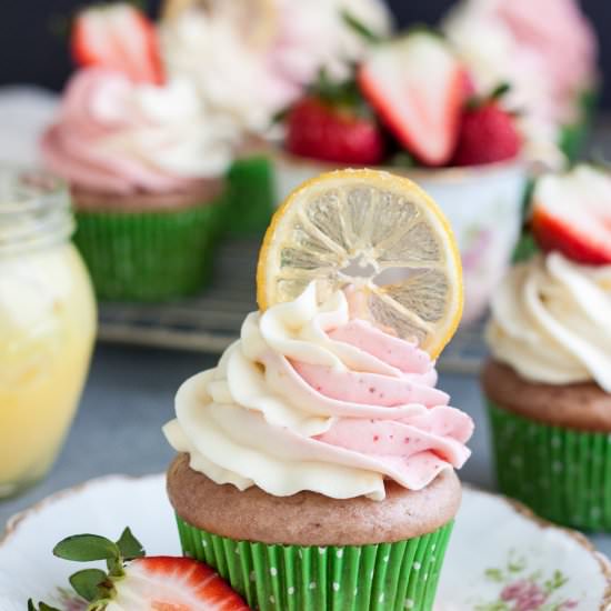 Strawberry Lemonade Cupcakes