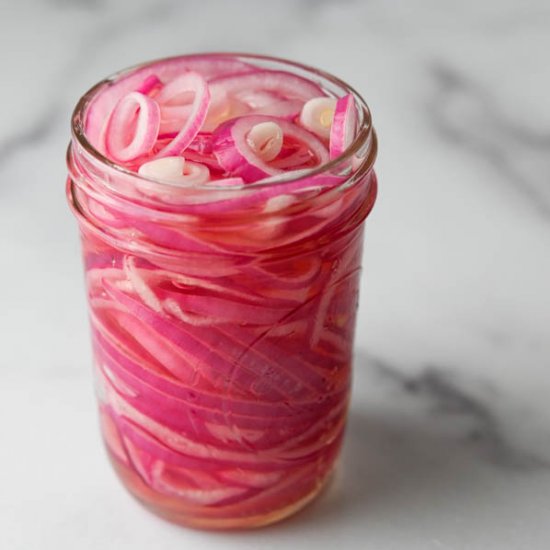 Quick & Easy Pink Pickled Onions