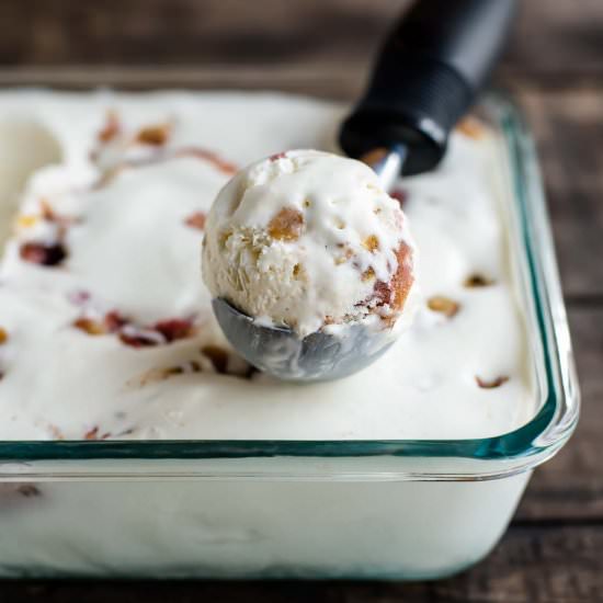 No-Churn Rhubarb Crisp Ice Cream