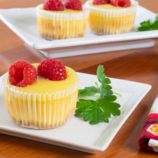 Mini Cheesecakes with Lemon Curd