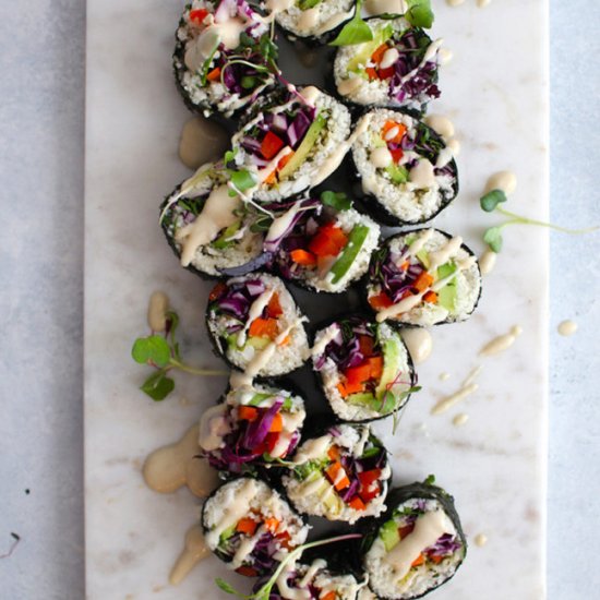 Homemade Veggie Glow Sushi