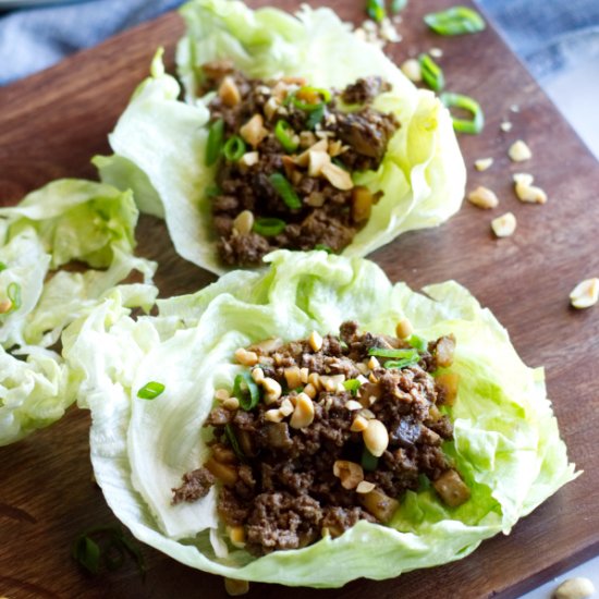 Ground Venison Lettuce Wraps