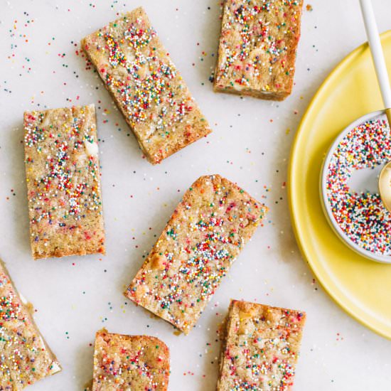 Funfetti White Chocolate Blondies