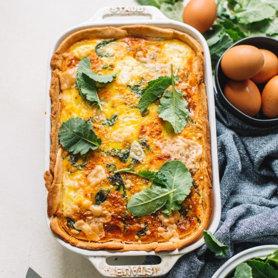 Sausage, Kale and Ricotta Quiche