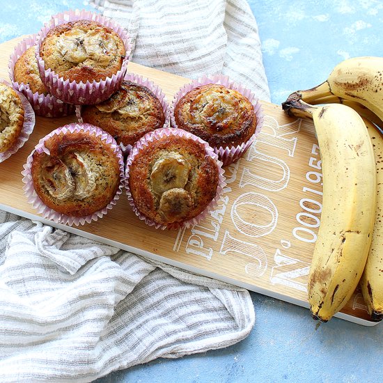 Chia seeds banana bread muffins