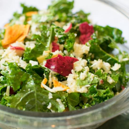 Lemony Raw Kale Salad