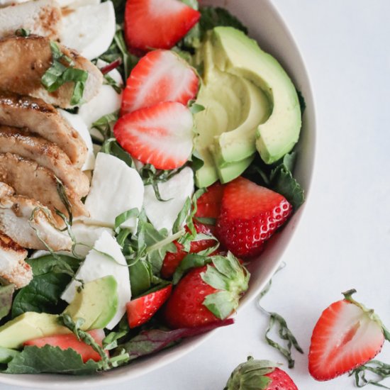 strawberry caprese chicken salad