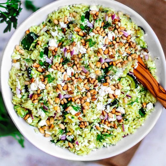 lemon & herb orzo salad