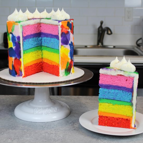 Rainbow Layer Cake