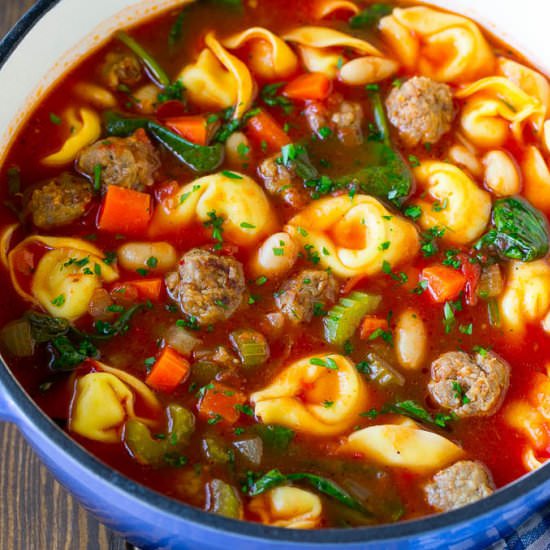 Tortellini Soup with Sausage