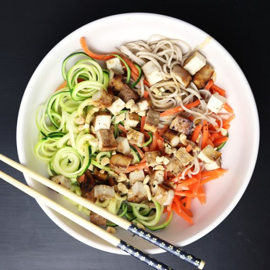 Soba Noodles and Zoodles with Tofu