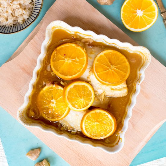 Baked orange fish