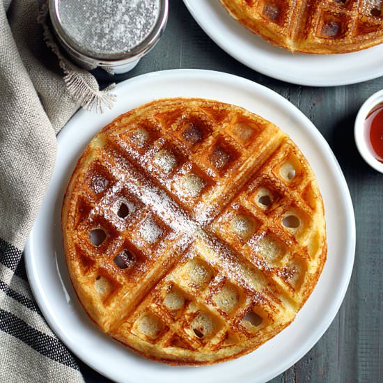 Overnight Cornmeal Waffles