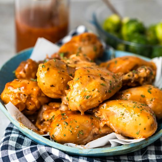 Slow Cooker BBQ Chicken Drumsticks