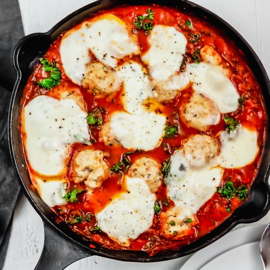 Italian Baked Chicken Meatballs