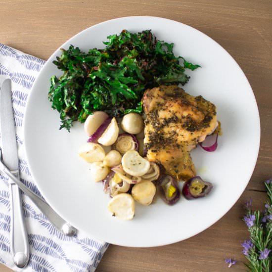 Spring Turnips with Herbed Chicken