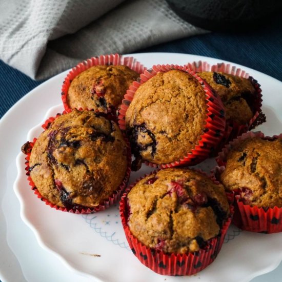 Healthy Wild Berry Muffins