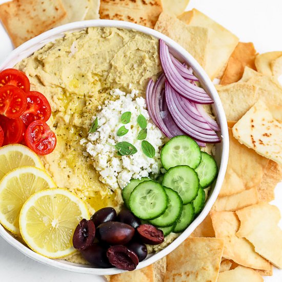 Loaded Greek Salad Hummus