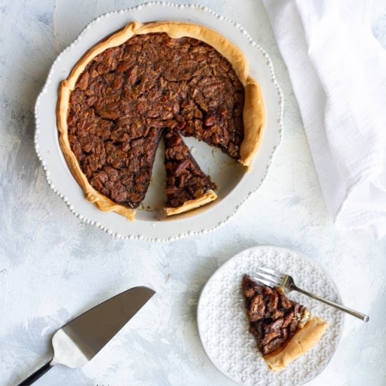 Chocolate Bourbon Pecan Pie