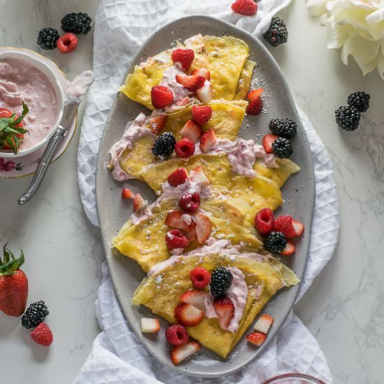 Grain-Free Crepes with Strawberry