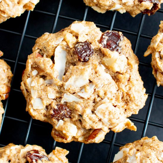 Coconut Oatmeal Breakfast Cookies