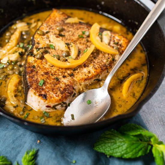 Moroccan Skillet Swordfish