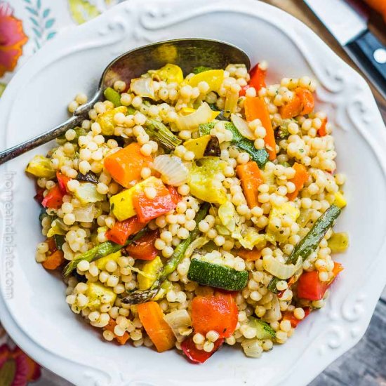 Pearl Couscous with Roasted Vegetables