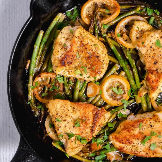 Lemony Chicken with Asparagus