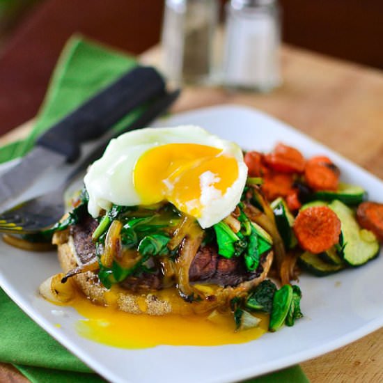 Fried Egg + Portabella Burgers