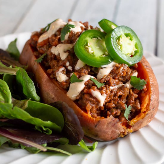 Smokey Sloppy Joe Baked Potato