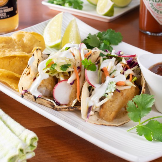 Baja Fish Tacos with Citrus Slaw