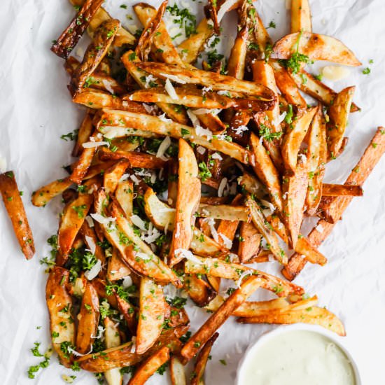 Baked Garlic Herb Fries