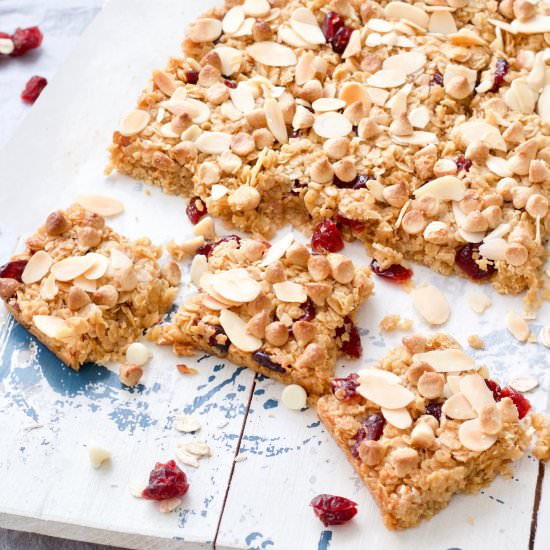 Cranberry Flapjacks (Granola Bars)