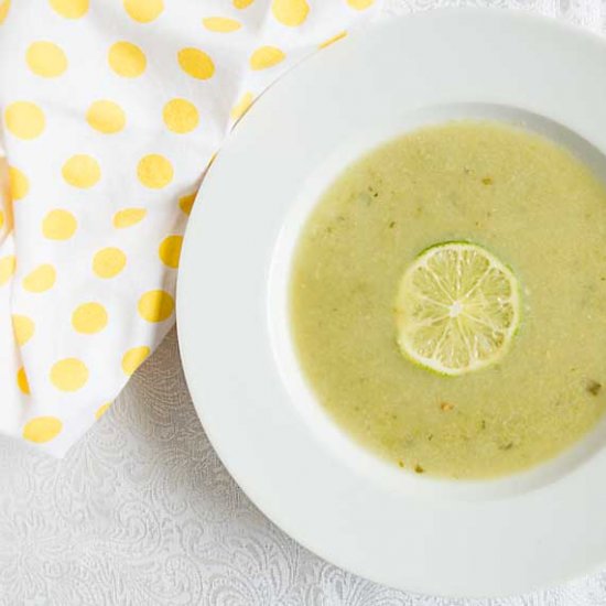 Spring Pea Soup with Coconut Milk