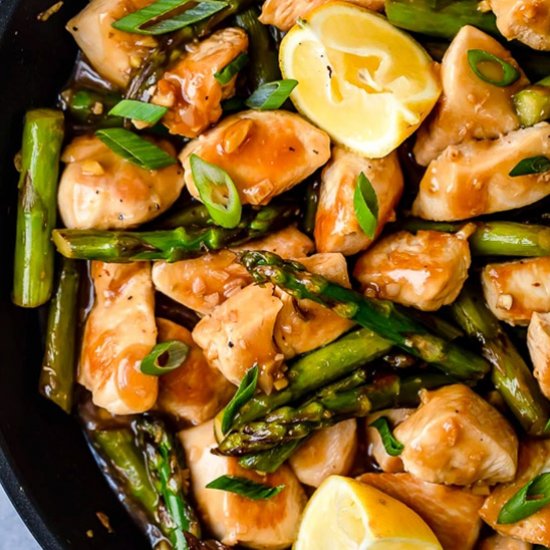 Chicken & Asparagus Lemon Stir Fry